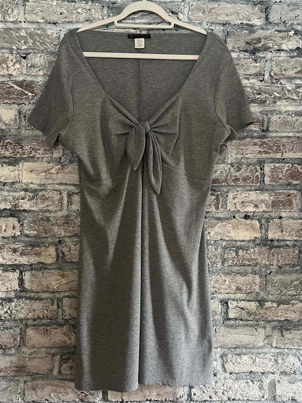Tie-Front Short Sleeve Knit Dress/Swim Cover Super Comfy to put on forcasual day